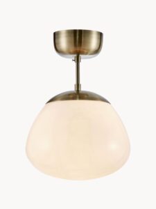 Deckenleuchte Reis moderne runde Deckenlampe mit warmweißem Licht und energiesparendem LED-Leuchtmittel