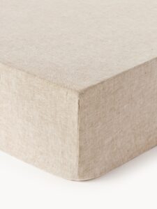 Leinen-Spannbettlaken in Größe 180 x 200 x 25 cm für optimalen Bettkomfort und edles Design