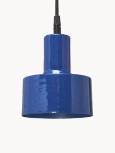 Pendelleuchte Solo moderner minimalistischer Lampenschirm aus Metall hängende Deckenleuchte für Wohnzimmer und Esszimmer in Schwarz