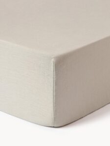 Leinenspannbettlaken in Größe 90 x 200 x 25 cm aus hochwertigem Leinen für optimalen Schlafkomfort und perfekte Passform