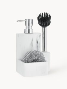 Spülbecken Organizer Set aus robustem Material zur Aufbewahrung von Reinigungsmitteln und Schwämmen