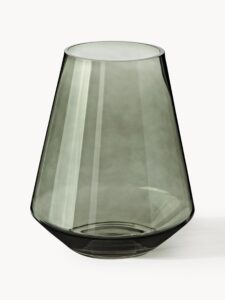 Mundgeblasene Glas-Vase Joyce Höhe 21 cm modernes Design transparent handgefertigt