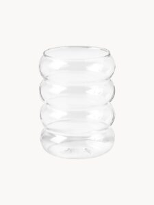 Mundgeblasene Trinkgläser 4 Stück Set elegantes Design hochwertige Verarbeitung transparent