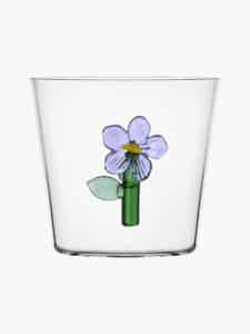 Handgefertigtes Trinkglas Botanica mit floralem Design und hochwertiger Verarbeitung