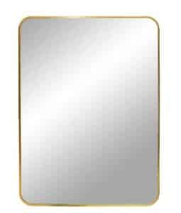 Spiegel in Gold mit den Maßen 50 x 70 cm eleganter Wandspiegel rechteckig hochwertiger Rahmen für Wohnzimmer und Schlafzimmer