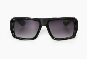 Seletti Sonnenbrille Kansas OKS01-BB in schwarzem Rahmen mit dunkel getönten Gläsern stilvolles Design für Herren und Damen
