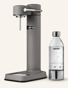 Wassersprudler-Set Grau Carbonator 3 modernes Design mit Sprudelgasfunktion für sprudelndes Wasser zu Hause