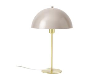 Tischlampe Matilda in Taupe mit goldfarbenen Details modernes Design Beleuchtung