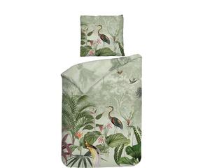 Baumwoll-Bettwäsche Heron 2-teilig in den Maßen 220 x 155 cm und 80 x 80 cm, weiche und atmungsaktive Bettwäsche aus Baumwolle