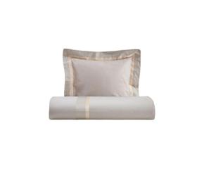 Baumwoll-Bettwäsche William 2-teiliges Set 220x155 cm Bettbezug und 80x80 cm Kissenbezug in Weiß