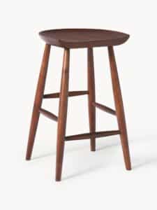 Thekenhocker aus hochwertigem Mangoholz im modernen Design robust und langlebig ideal für Küche und Bar