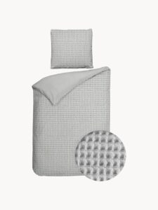 Waffelpiquet-Bettwäsche in Größe 220x155 cm mit 80x80 cm Kissenbezügen in Baumwollqualität