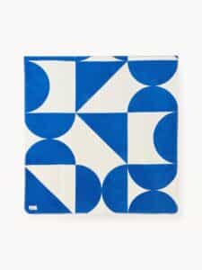 Decke Blau Weiß große kuschelige Wohndecke 200 x 150 cm weich und warm