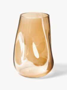 Braune Glasvase Rainbow 26 cm hoch mit elegantem Design und Regenbogenfarben-Effekt