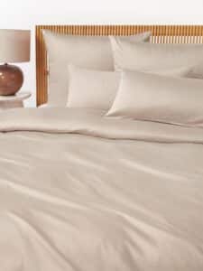 Baumwollsatin-Bettwäsche 135x200 cm mit Kissenbezug 80 x 80 cm in hochwertiger, weicher Qualität