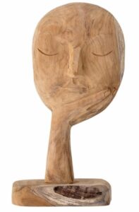 Deko Figur aus Holz CACIA natürliche Holzkunst handgefertigte Wohnraumdekoration