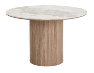 Esstisch rund aus Keramik Durchmesser 120 cm Höhe 76 cm moderner Design Küchentisch robust und pflegeleicht