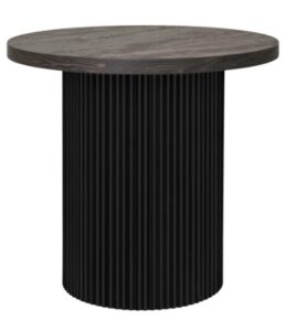 Beistelltisch rund Durchmesser 48 cm Höhe 45 cm moderner Beistelltisch für Wohnzimmer Holzoptik