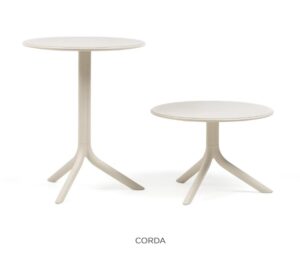 Nardi Beistelltisch Spritz Corda 60cm moderner Gartentisch aus Kunststoff in Corda Farbe wetterbeständig