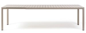 Nardi Tevere 210 ausziehbarer Gartentisch in corda Farbe, langlebiger und erweiterbarer Outdoor-Tisch