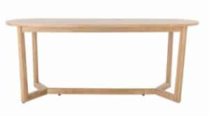 Tisch Serrone aus hochwertigem Gummibaumholz mit natürlicher Maserung und modernem Design