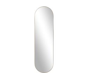 Ovaler Spiegel in Gold mit den Maßen Breite 40 cm und Höhe 140 cm, eleganter Wandspiegel für modernes Wohndesign