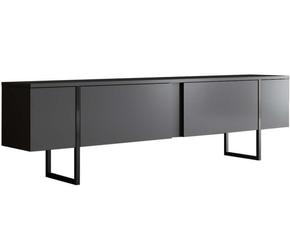 TV Lowboard Grau 180 x 50 x 30 cm modernes Design mit Stauraum und stabiler Konstruktion