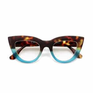 Okkia Lesebrille Claudia OK023HB-2.50 stilvolle rechteckige Fassung für verbessertes Lesen