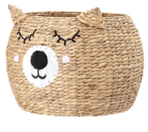 Aufbewahrungskorb Bär aus robustem Material mit niedlichem Bärendesign für Kinderzimmer und spielzeugaufbewahrung