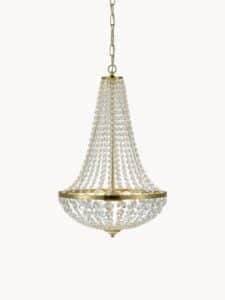 Kronleuchter Gränsö in Gold mit Durchmesser 40 cm und Höhe 59 cm modernes Design elegant und stilvoll