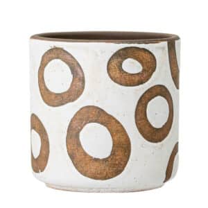 Blumentopf Avo Beige aus Keramik moderner minimalistischer Stil für Innen- und Außenbereich