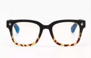 Okkia Lesebrille Giovanni OK017BH+2.00 elegante schwarze Brille für nahe Sicht mit +2.00 Dioptrien