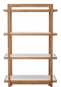 SKYE Bücherregal aus Naturmaterial mit Eichenfurnier in den Maßen H 161 x B 96 x T 45 cm hochwertiges, modernes Design ideal für Wohnzimmer und Büro