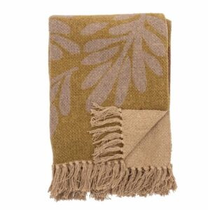 Decke LARK 160x130 weich und warm in beige Farbe ideal für Wohnzimmer und Schlafzimmer