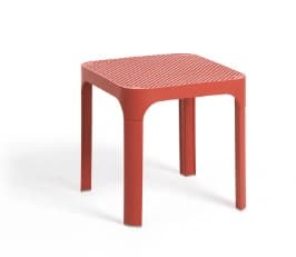 Nardi Net Tisch 40 corallo modernes Outdoor-Gartentischdesign in Korallenrot