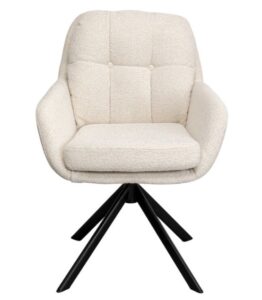 Drehstuhl Molly in Beige mit ergonomischem Design und komfortabler Polsterung