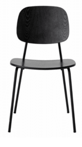 Stuhl Monza Schwarz modernes Design ergonomischer schwarzer Stuhl für Esszimmer und Büro