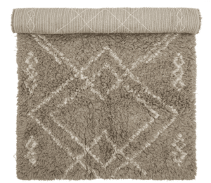 Teppich Edea 150 x 90 cm modernes Design eleganter Wohnzimmerteppich in Grau und Beige
