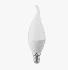 Glühbirne Kerzenflamme E 27 für dekorative Beleuchtung energieeffizient Warmweiß