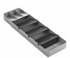 Besteck-Organizer UNI FIT aus Kunststoff zur ordentlichen Besteckaufbewahrung in Schubladen