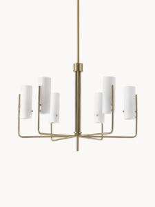 Große goldene Pendelleuchte moderne Deckenlampe elegante Beleuchtung