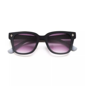 Okkia Sonnenbrille Giovanni OK012-BK stilvolle schwarze Damen- und Herrenbrille mit UV-Schutz und modernem Design