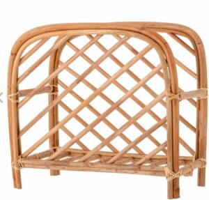 Moderner Zeitschriftenhalter aus natürlichem Rattan für stilvolle und praktische Aufbewahrung im Wohnzimmer