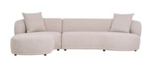 Ecksofa Natur in hellem Beige mit den Maßen Breite 294 cm und Länge 175 cm, modernes und bequemes Wohnzimmermöbel