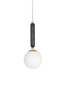 Kleine Marmor-Pendelleuchte Torrano mit Stecker modernes Design und eleganter Marmoroptik für stilvolle Beleuchtung