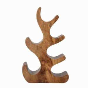 Weinregal Barosso aus dunklem Holz mit modernem Design und Platz für mehrere Weinflaschen