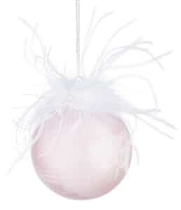 Weihnachtskugel pink Plume hochwertig glänzend 8 cm Durchmesser festliche Dekoration