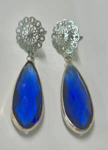 Ohrringe blue drop eleganter blauer Tropfen-Schmuck für Damen