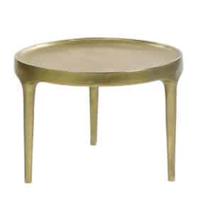 Moderner Couchtisch TRIP aus Aluminium in elegantem Goldton, ideal für stilvolles Wohnzimmerdesign