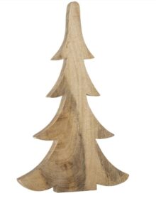 Mango Weihnachtsbaum aus Holz handgefertigt nachhaltige Weihnachtsdekoration naturfarben